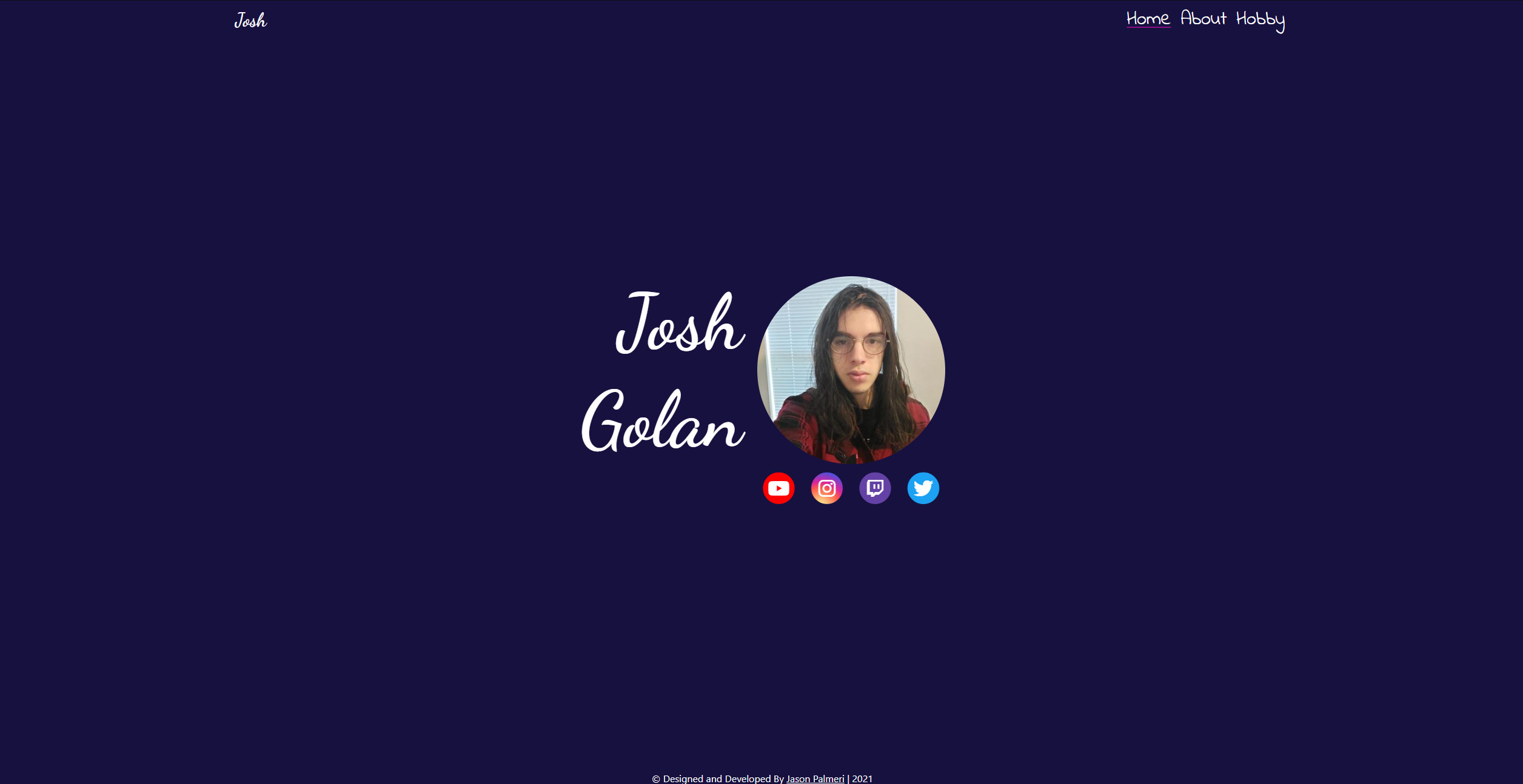 Tasked with creating a biography website, I created this simple 3 page layout using bootstrap, and some custom JavaScript for the hobby page.